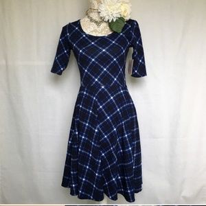 Nicole blue plaid Lularoe NMP Large